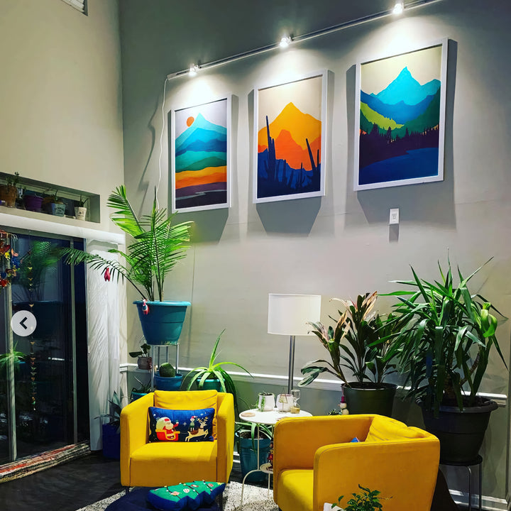 Brighten your home or office with Hellström Prints artist curated collection of vibrant Mid Century Modern and landscape wall art sets and canvas art! Our prints are made with care in California using the highest quality materials and will not fade over time.