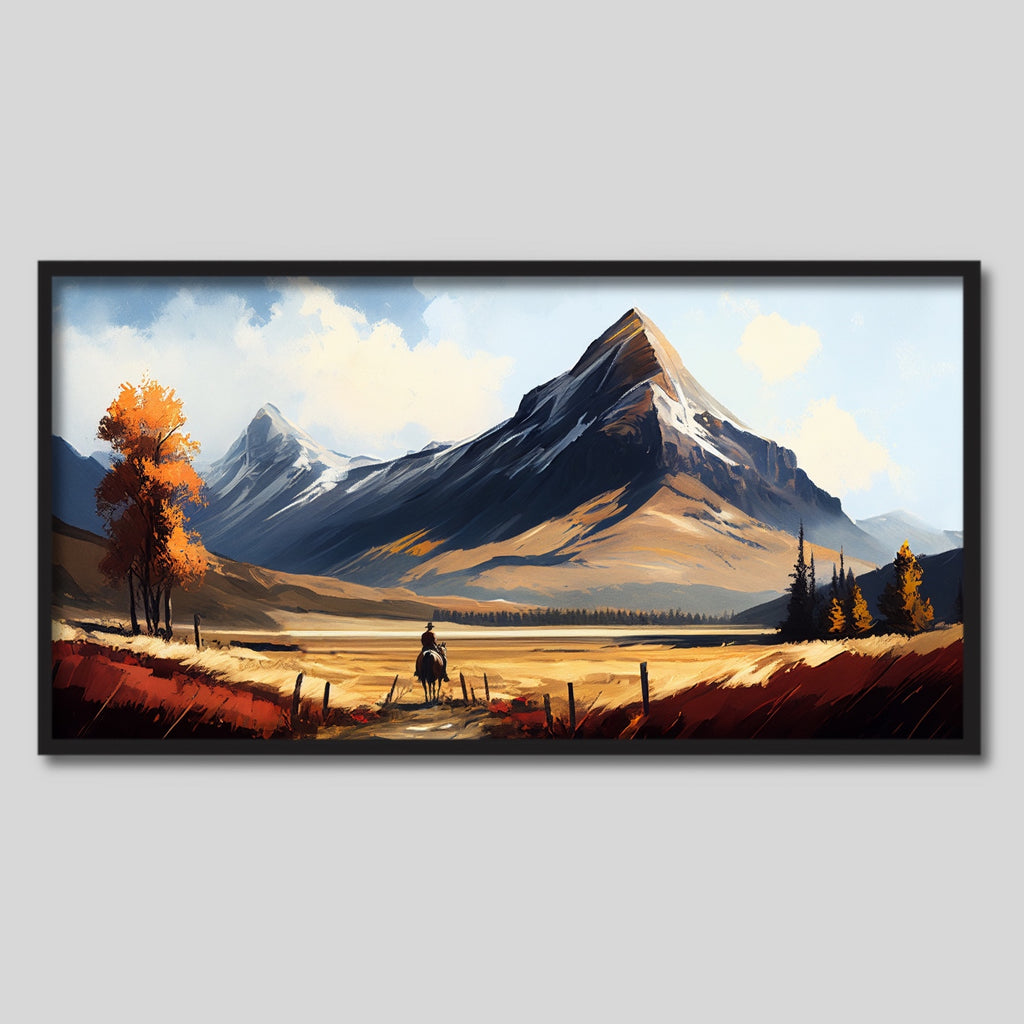 Big Sky Country Landscape Wall Art in warm hues.