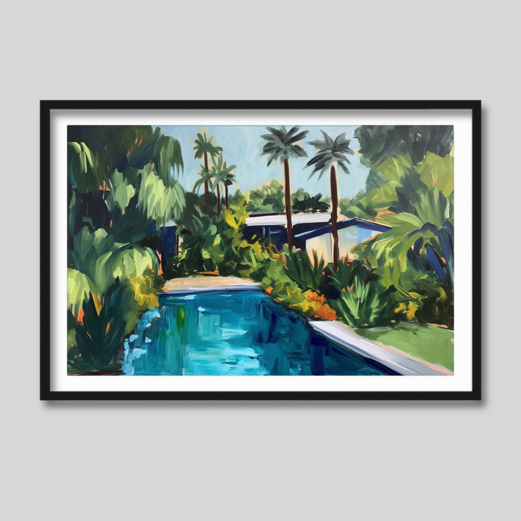 Tropical Mid Century Modern House Wall Art – Hellström Prints