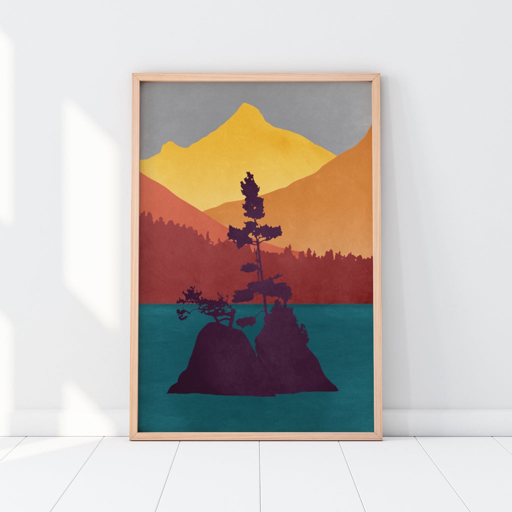 Rocky Mountains Landscape Canvas Art.