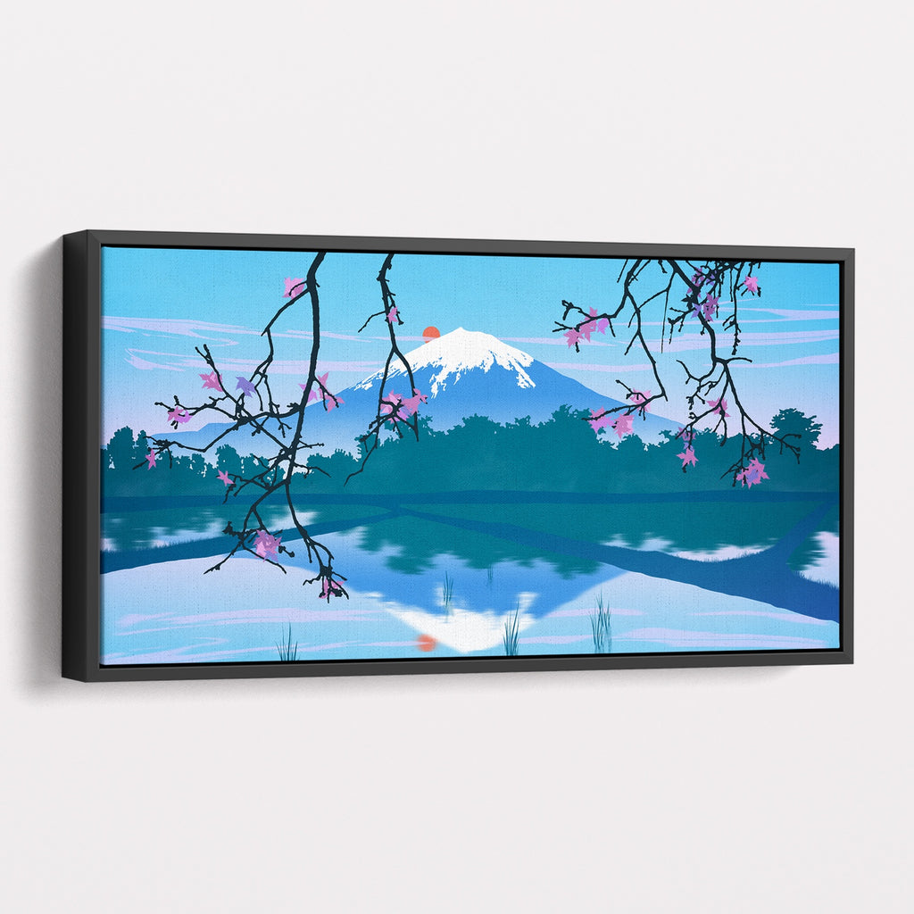 Oversized panoramic Mount Fuji canvas art print.