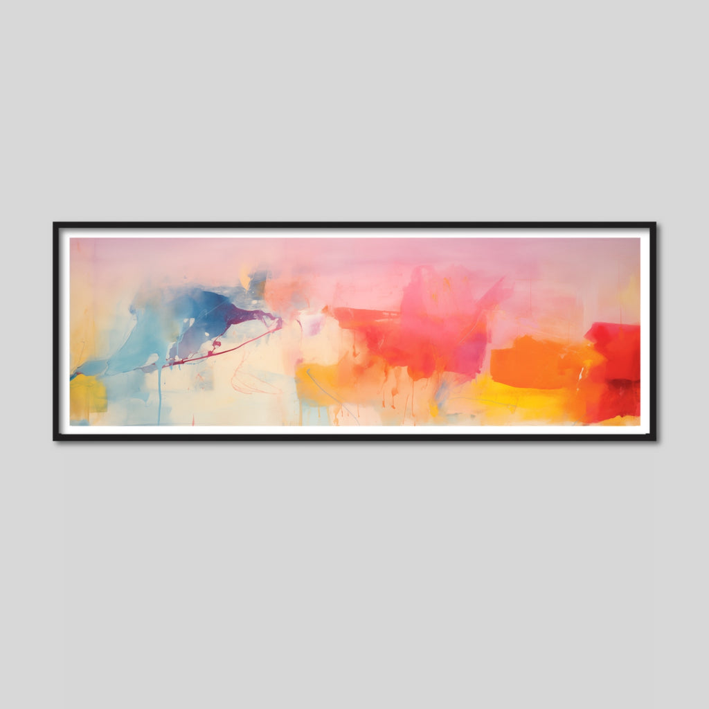 A large modern abstract wall decor on fine art paper or canvas, framed or unframed.