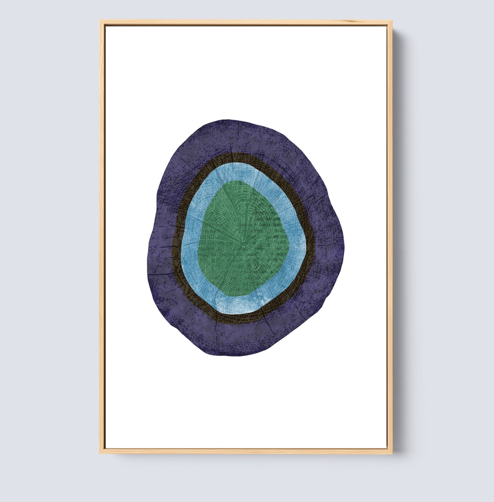 Geode Inspired Wall Decor in Purple, Green and Blue.