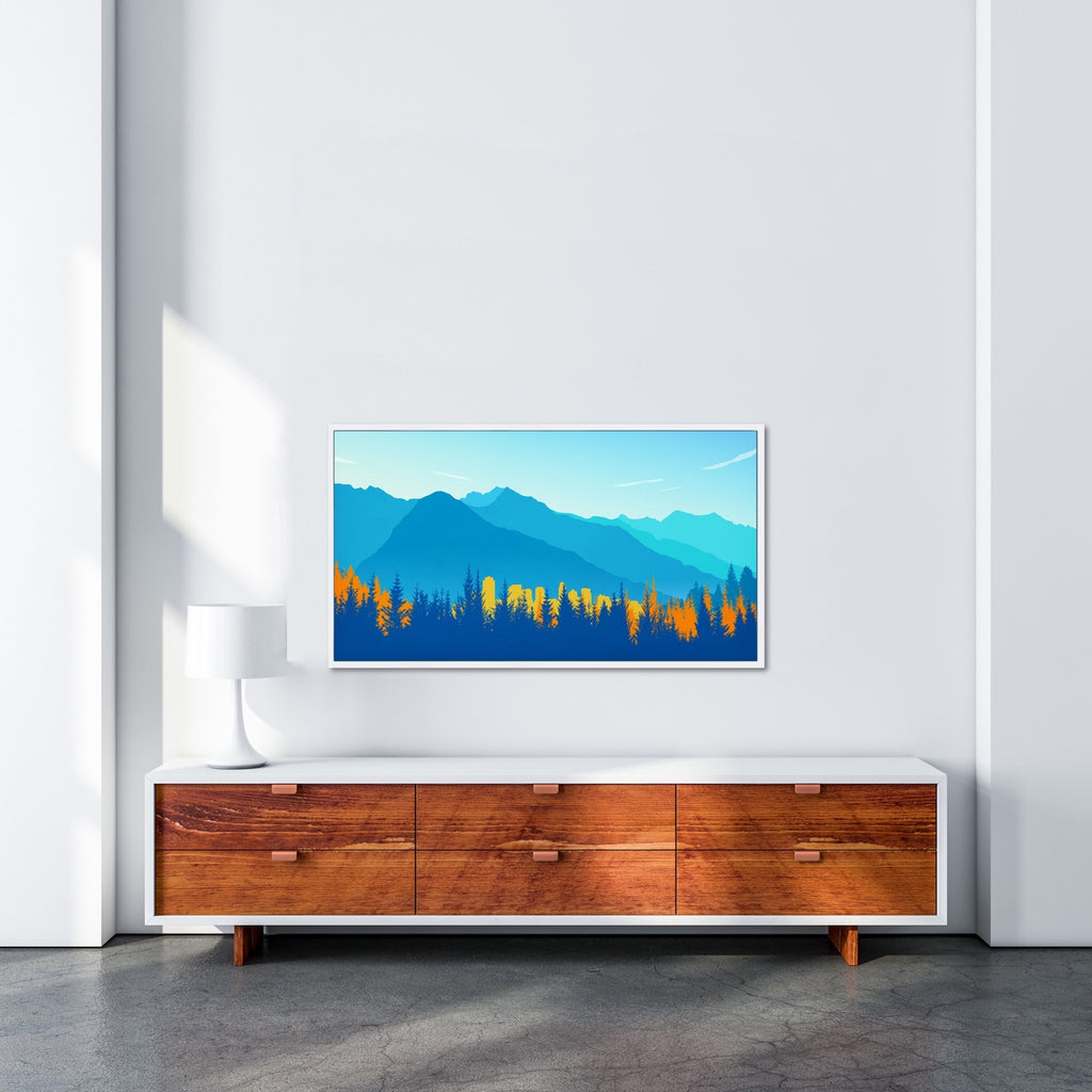 Panoramic Salt Lake City, Utah canvas wall art print framed.