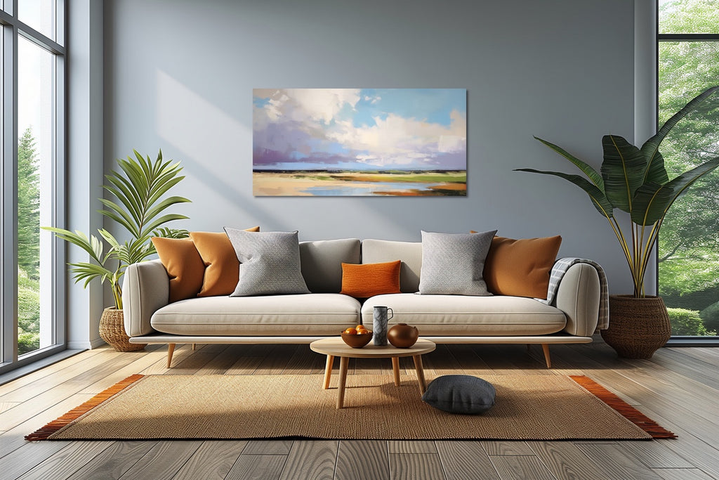 A minimalist landscape wall art on fine art paper or canvas, framed or unframed.