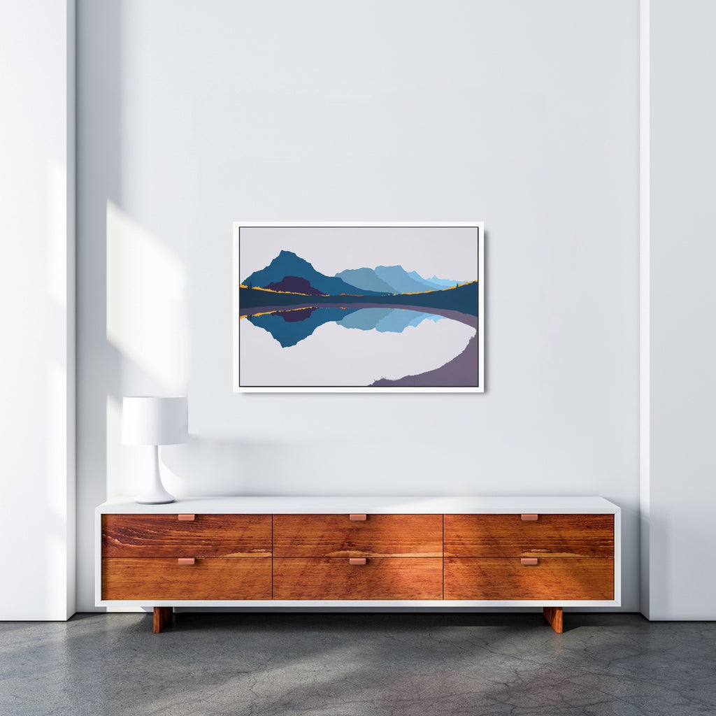 A big abstract landscape artwork featuring Sierra Nevada National Park.