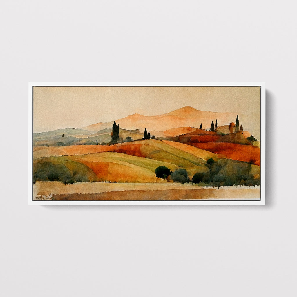 Extra Large Modern Tuscany Painting in warm hues.