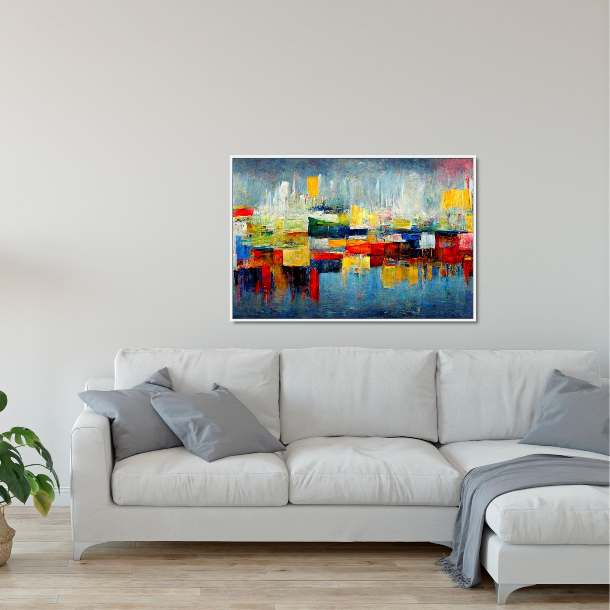 Colorful Abstract Painting on Large Canvas – Hellström Prints