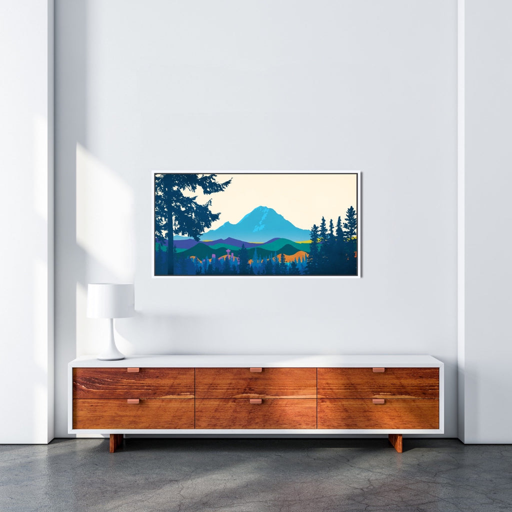 Seattle and Mount Rainier Canvas Wall Art
